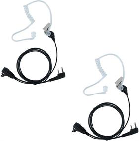 img 4 attached to 2 Pack Caroo Kenwood Radio Earpiece with Mic PTT for Baofeng UV-5R BF-888S BF-F8HP BF-F9 UV-82 UV-82HP UV-82C Kenwood TK-2107 TK-3107 Walkie Talkies Two Way Radio - Covert Acoustic Tube Headset