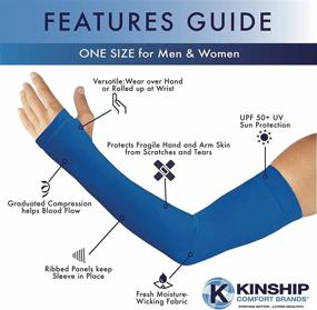 img 3 attached to 🌞 Kinship Comfort Brands UV Sleeves: Sun Protection, Cooling and Tattoo Cover Up for Men & Women - Ideal for Golf, Cycling, Baseball & Volleyball