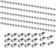 32ft stainless steel ball bead chain necklace making kit - 20 matching connectors included, 2.4mm diameter ball chain for jewelry crafts logo