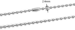 img 1 attached to 32ft Stainless Steel Ball Bead Chain Necklace Making Kit - 20 Matching Connectors Included, 2.4mm Diameter Ball Chain for Jewelry Crafts