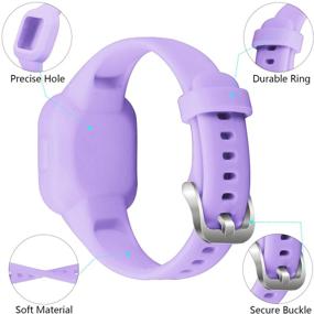 img 1 attached to Vanet 4 Pack Compatible With Garmin Vivofit Jr 3 Bands For Kids Wearable Technology for Clips, Arm & Wristbands