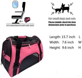 img 3 attached to 🐾 TIYOLAT Airline Approved Pet Carrier Bag - Portable Duffle Bag for Little Dogs, Cats, and Puppies - Ideal Travel Home for Small Animals