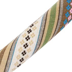 img 2 attached to 🌺 AOTOMIO Bohemian Steering Wheel Cover 15 Inches - Beige Baja Blanket Ethnic Car Steering Wheel Cover - Universal Fit for Women