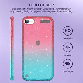img 2 attached to ULAK Clear Gradient Glitter Case For IPod Touch 7Th/6Th/5Th Generation Portable Audio & Video