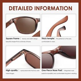 img 1 attached to Защитные очки от УФ-излучения для мужчин и женщин - 2 шт. Классические прямоугольные очки для чтения с полными линзами для увеличения видимости на открытом воздухе.