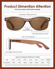 img 2 attached to Защитные очки от УФ-излучения для мужчин и женщин - 2 шт. Классические прямоугольные очки для чтения с полными линзами для увеличения видимости на открытом воздухе.