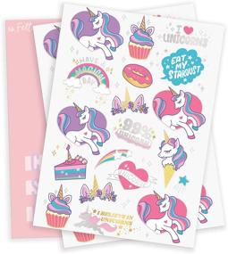 img 3 attached to 🦄 Fetti Unicorn Party Supplies Temporary Tattoos for Kids - 36 Glitter Styles - Ideal for Unicorn Themed Parties, Birthday Decorations, Halloween Costumes, and Unicorn Party Favors