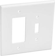 🔳 leviton 88605 2-gang 1-toggle 1-decora/gfci combination wallplate, oversized, thermoset, device mount, white логотип