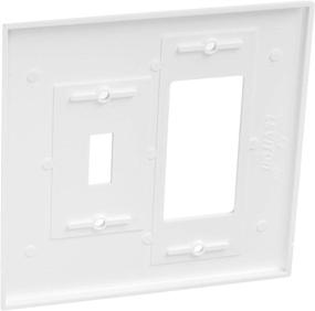 img 2 attached to 🔳 Leviton 88605 2-Gang 1-Toggle 1-Decora/GFCI Combination Wallplate, Oversized, Thermoset, Device Mount, White