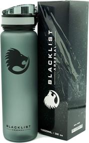 img 4 attached to 🔫 Blacklist Arsenal Sports Water Bottle - 32 oz / 1000 ml - Spill Proof Flip Lid - BPA Free Tritan Plastic – One-Click Release