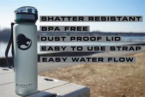 img 3 attached to 🔫 Blacklist Arsenal Sports Water Bottle - 32 oz / 1000 ml - Spill Proof Flip Lid - BPA Free Tritan Plastic – One-Click Release