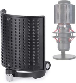 img 4 attached to 🎙️ Enhance Audio Quality with HyperX QuadCast Microphone Pop Filter - Top-Quality Metal Mesh Foam Windscreen for HyperX QuadCast S Mic by YOUSHARES