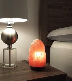 img 3 attached to 🔮 Himalayan Salt Lamp in Natural Shape, Genuine Neem Wood Base, 2 Light Bulbs Included, 5-9 Inches Height, 5-9 Pounds Weight