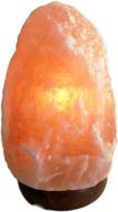 🔮 himalayan salt lamp in natural shape, genuine neem wood base, 2 light bulbs included, 5-9 inches height, 5-9 pounds weight логотип