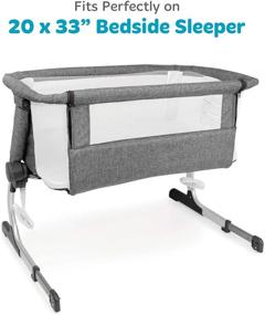 img 3 attached to 🛏️ Snuggly Soft Jersey Cotton Bassinet Fitted Sheets for Baby Beside Dreamer and Chicco Next2Me – Grey, Mint – 2 Pack