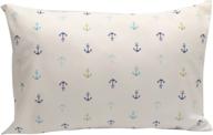 🛏️ anchor nautical toddler pillowcase by ella & max - soft, cuddly, and handmade in the usa. fits 13x18 & 14x19 toddler pillows. easy to wash, no ironing required. made with luxury microfiber fabric. logo