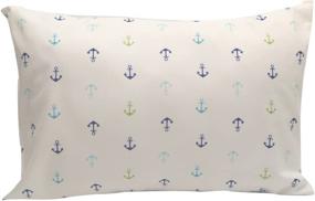 img 4 attached to 🛏️ Anchor Nautical Toddler Pillowcase by Ella & Max - Soft, Cuddly, and Handmade in the USA. Fits 13x18 & 14x19 Toddler Pillows. Easy to Wash, No Ironing Required. Made with Luxury Microfiber Fabric.