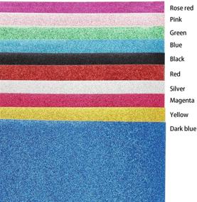 img 3 attached to 👕 Самые лучшие 10 пачек блестящего термопереносного винила - DIY футболки, 12"x10" Iron On HTV с 10 разноцветными цветами.