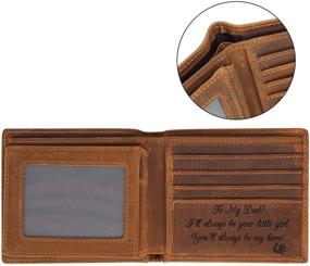 img 3 attached to Customized Engraved Leather Men Wallet: Personalized and Stylish