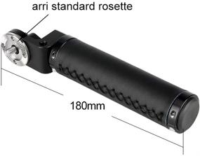 img 1 attached to 🎥 NICEYRIG ARRI Rosette Leather Handles + 15mm Rod Clamp Connector - Enhancing 15mm DSLR Camera Shoulder Rig Support System
