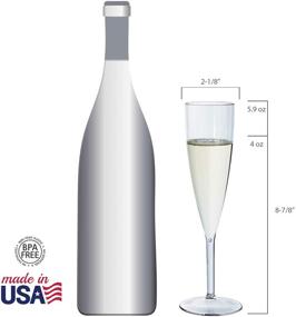 img 1 attached to 🍾 Premium Set of 12 Clear Plastic 5-Ounce One Piece Champagne Flutes: Elegant and Durable