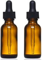 🧴 premium 1 oz amber glass bottles with eye droppers - ideal for essential oils, colognes & perfumes - high-quality, includes blank labels logo
