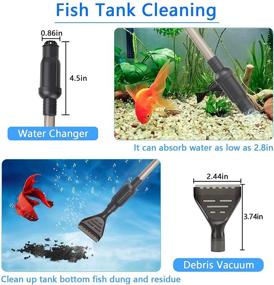 img 2 attached to 🐠 Efficient hygger Telescopic Aquarium Siphon Kit - Easy Water Change & Cleaning for 15 Gallon Aquariums and Up