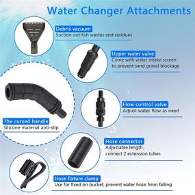 img 1 attached to 🐠 Efficient hygger Telescopic Aquarium Siphon Kit - Easy Water Change & Cleaning for 15 Gallon Aquariums and Up