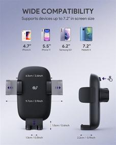 img 2 attached to 📱 Upgraded Super Stable & Easy Car Phone Mount - Air Vent Clip Holder for All Cell Phones, Including Thick Cases - Handsfree iPhone & Cell Phone Car Mount - Universal Automobile Cradle