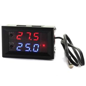 img 4 attached to 🌡️ DZS Elec Temperature Controller: -50 to 110 Celsius / (-58 to 230 F) Programmable Thermostat Module for Heating/Cooling Control, DC 12V, NTC Waterproof Sensor Probe, LED Display