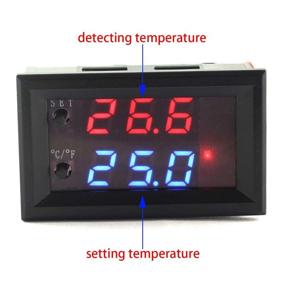 img 2 attached to 🌡️ DZS Elec Temperature Controller: -50 to 110 Celsius / (-58 to 230 F) Programmable Thermostat Module for Heating/Cooling Control, DC 12V, NTC Waterproof Sensor Probe, LED Display