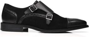 img 1 attached to 👞 Milano Leather Comfortable Business Noble 2 Black Men's Loafers & Slip-Ons: Ultimate Style and Comfort