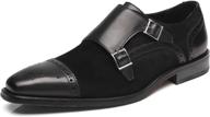 👞 milano leather comfortable business noble 2 black men's loafers & slip-ons: ultimate style and comfort logo