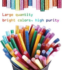 img 3 attached to 80-Piece Set of 4-Inch Mini Glitter Hot Glue 🎨 Sticks in 14 Colors for DIY Art and Craft Projects