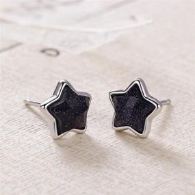 img 3 attached to 🌟 SIMPLOVE S925 Sterling Silver Star Stud Earrings Necklace: Hypoallergenic, Minimalist, and Platinum Plated Jewelry for Women with Sensitive Ears