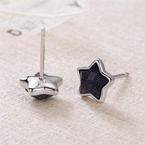 img 2 attached to 🌟 SIMPLOVE S925 Sterling Silver Star Stud Earrings Necklace: Hypoallergenic, Minimalist, and Platinum Plated Jewelry for Women with Sensitive Ears