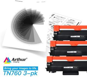 img 3 attached to 🖨️ Improved Brother TN730 TN760 High Yield Toner Cartridge Replacement by Arthur Imaging with IC Chip - Black (3-Pack)