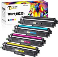 🖨️ 4 pack of toner bank compatible toner cartridge replacements for brother tn227 tn227bk tn-227 tn223 tn223bk - compatible with mfc-l3770cdw hl-l3210cw hl-l3290cdw hl-l3270cdw hl-l3230cdw mfc-l3750cdw l3710cw printer logo