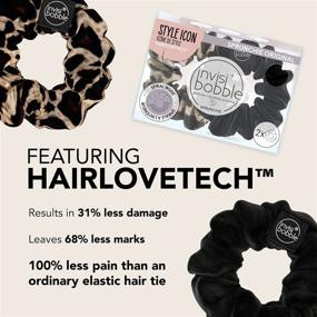 img 1 attached to 🎀 invisibobble Sprunchie Spiral Hair Ring - True Black and Purrfection- 2 Pack- Stylish Bracelet, Strong Elastic Grip Coil Accessories for Women - Gentle for Girls Teens and Thick Hair