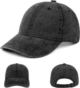 img 4 attached to 🧢 Womens Baseball Caps Hats for Women: Cute, Distressed Dad Vintage Adjustable Ball Cap