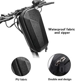 img 3 attached to 🛴 Elitezip Scooter Waterproof Storage Bag: Hard Shell Handlebar Organizer for Electric Kick Scooters, Self Balancing Scooters, & Folding Bike – Black