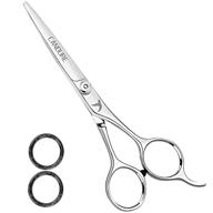 🧔 candure beard mustache scissors 5.5" - salon grade facial hair removal with razor edge blades - stainless steel logo