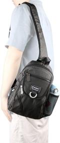 img 1 attached to Vanlison Crossbody Backpack Shoulder Unisex Backpacks