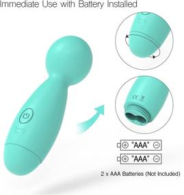 img 1 attached to 🌟 Tracy's Dog Mini Wand Massager - Portable Cordless Personal Massager with 10 Magic Vibrations for Deep Tissue Muscle Pain Relief in Neck, Back, and Shoulders - AAA Battery Powered (Teal)