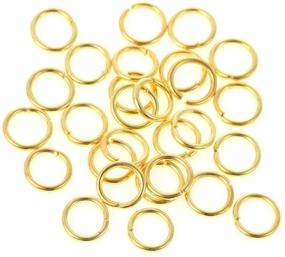 img 3 attached to 💍 20pcs Gold Plated 925 Sterling Silver Open Jump Rings 6mm Connector (Wire ~ 0.7mm / 0.028 Inch / 21 Gauge) - Ideal for Jewelry Craft Making SS291-6