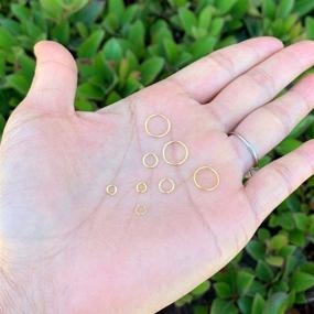 img 2 attached to 💍 20pcs Gold Plated 925 Sterling Silver Open Jump Rings 6mm Connector (Wire ~ 0.7mm / 0.028 Inch / 21 Gauge) - Ideal for Jewelry Craft Making SS291-6