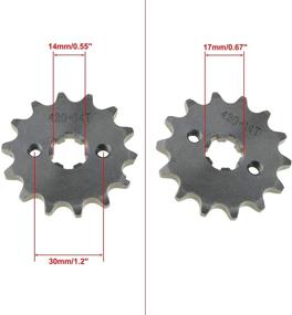 img 3 attached to Высококачественная цепная передача WOOSTAR 420-14T передкалиберная 17 мм для грязевых питбайков, квадроциклов, мопедов объемом 50-125 см³.