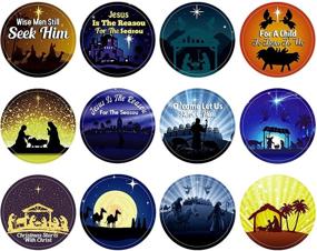 img 4 attached to Religious Christmas Stickers Christian Diameter