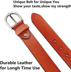 img 2 attached to 💃 WHIPPY Women's Accessories: Stylish Leather Brushed Buckle Belts in Silvery Shade