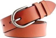 💃 whippy women's accessories: stylish leather brushed buckle belts in silvery shade logo